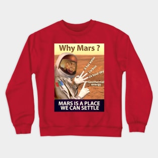 Mars Colonization Propaganda Poster Crewneck Sweatshirt